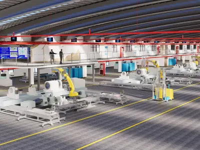 Factory Interior Scene  3D model