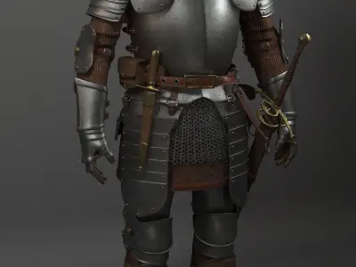 Knight medieval armor 3D model buy
