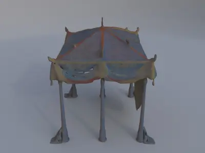 Ornate Silk Pavilion Canopy 3D model