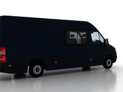 Mercedes Benz Sprinter L3H2 2009 Crew Van UK 3D model
