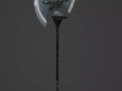 Medieval Axe  warrior low poly Low-poly 3D model