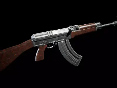 PBR - VZ-58 Woodstock Assault Rifle  - Game-Ready 3D Asset Low-poly 3D model