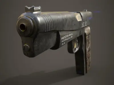 1911R1 Handgun Low-poly 3D model