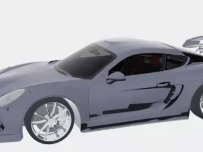 Porsche Cayman GT4 Free 3D model
