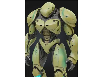 Futuristic Sci Fi Robot Low-poly 3D model