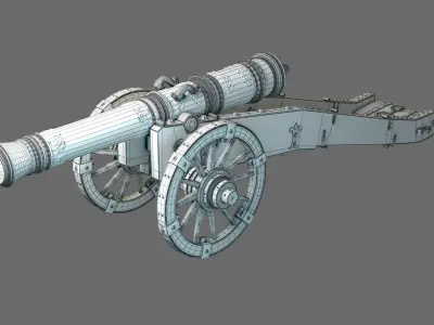 18th century Swedish cannon 3D model
