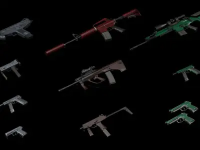 Emerald - Hot Rod - Silver CS2 Collection 3D model