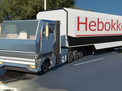 Cyberpunk Truck  Free low-poly 3D model