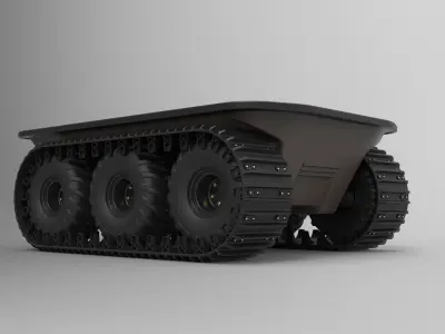 Argo platform 6x6 with tracks 3D model