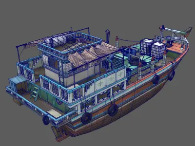 Jalibut Dhow 3D model