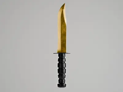 Knife Low-poly 3D model 17