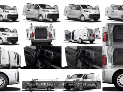 Toyota ProACE Electric Van HQ Interior 2025 3D Model Pack
