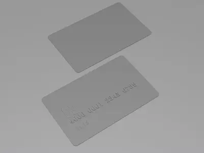 Visa Gold Card Realistic 3D Model Free low-poly 3D model