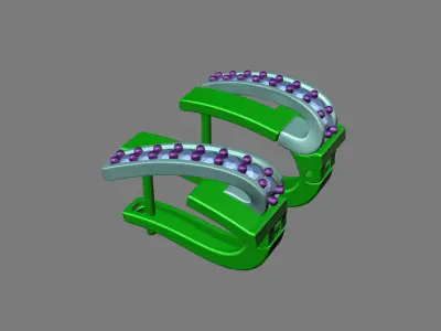 beautiful earrings Free 3D model