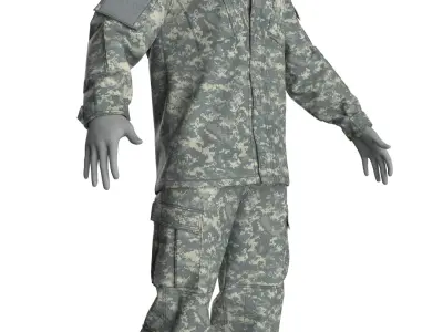ACU Army Combat Uniform - Marvelous Designer 3D model purchase