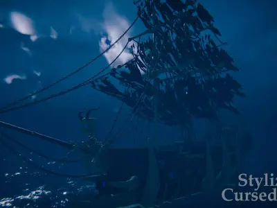 Stylized Cursed Ship - By Yorakeys Low-poly 3D model