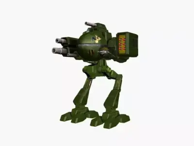 mecha robot Low-poly 3D model