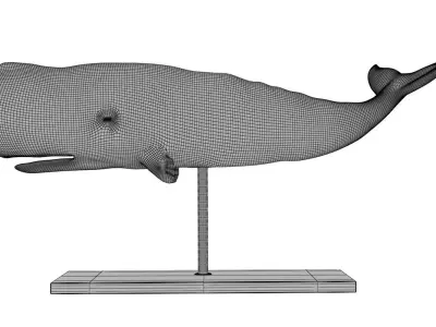 Whale Statuette 3D model