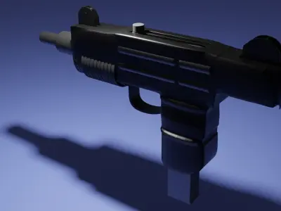 Uzi Submachine gun Free low-poly 3D model