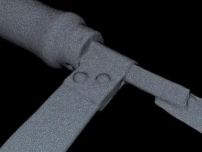 Hacksaw High Poly metal tool 3D model