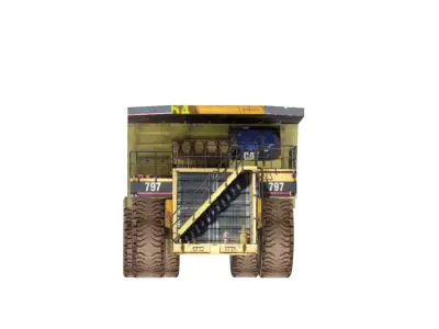 Catterpillar truck Free low-poly 3D model