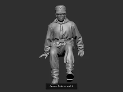 German Tankman ww2 Collection 3D Model Pack