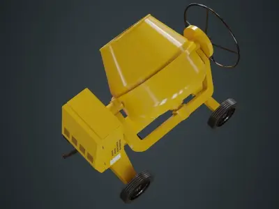 Concrete Mixer 1A Low-poly 3D model
