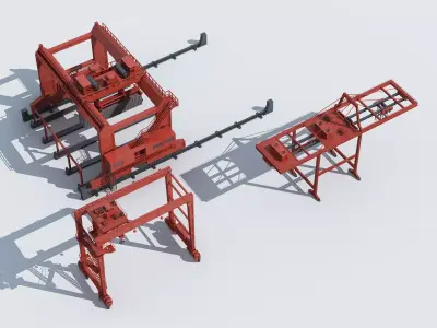 Port equipment crane gantry crane 3D model purchase
