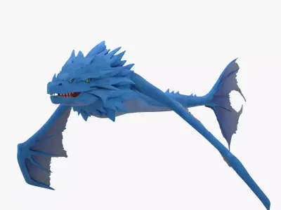 Marine Dragon Low-poly 3D model
