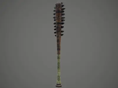 Baseball bat Six pack  Low-poly 3D model