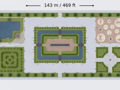 Garden Park Modular 3D model