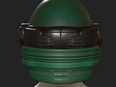 Helmet plastic scifi fantasy futuristic military  Low-poly 3D model