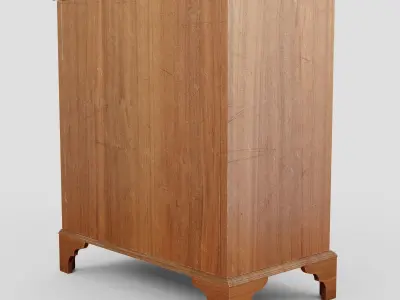 Mahagony antique chest of drawers 3D model