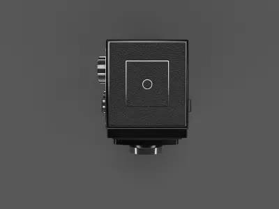 Twin Lens Reflex TLR Antique Film Camera Low-poly 3D model