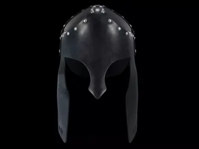 Leather Greek or Spartan Helmet Low-poly 3D model