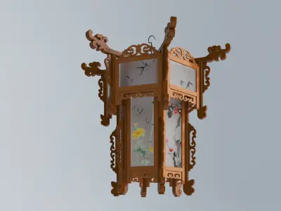 PETITE PAINTED GLASS LANTERN 3D model