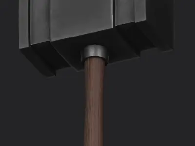 Hammer Low-poly 3D model 51
