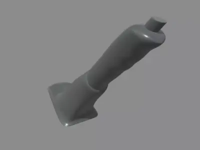 Car Hand Brake 02 Low-poly 3D model