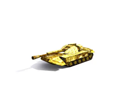 Combat tank free Low-poly 3D model