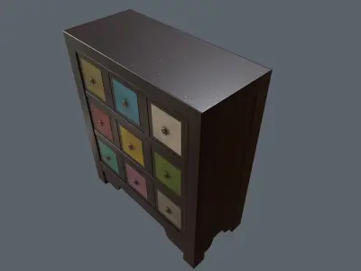 Game Ready Commode Low-poly 3D model