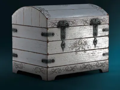 Chest wooden 3D model