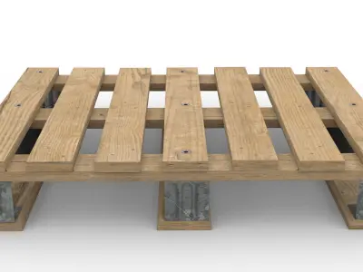 DHP pallet Low-poly 3D model