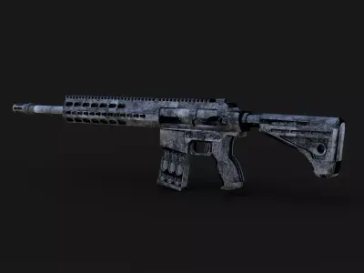 Haenel assault rifle  Low-poly 3D model