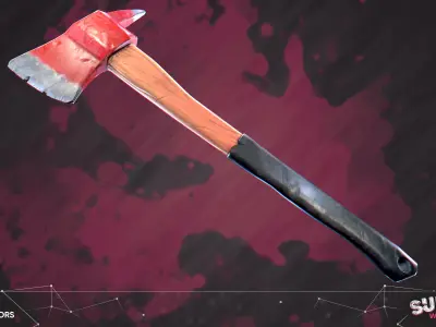 Stilized Survival Weapon Pack Low-poly 3D model