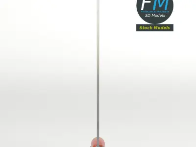 Fretsaw metal frame with handle 3D model