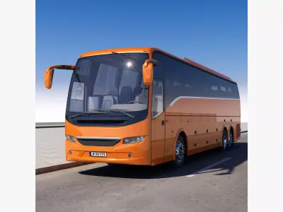 Tourist Bus 6X2 3D model