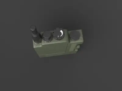 ANPRC 343 Modern Military Infantry Radio Model Game Ready Low-poly 3D model