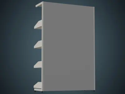 Medical Shelf 1 Basic Low-poly 3D model