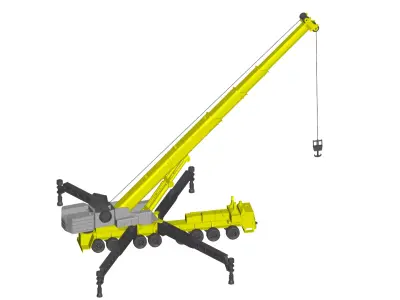 truck crane 3D model purchase