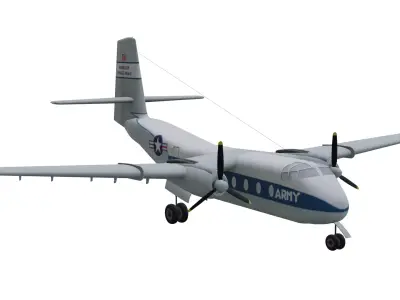 de Havilland Canada DHC-4 Caribou Low-poly 3D model